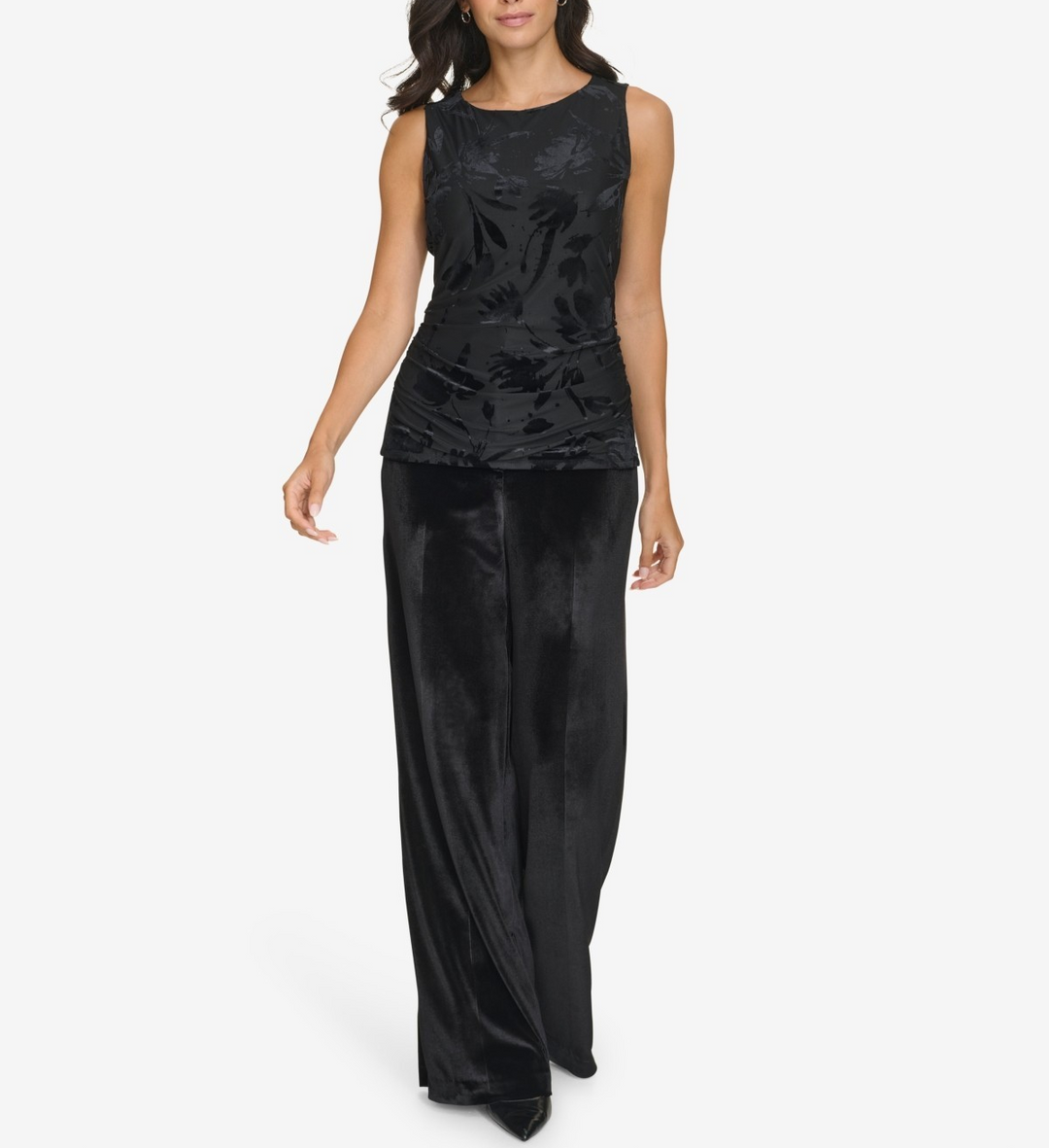 Calvin Klein Sleeveless Velvet Burnout Top MSRP $59