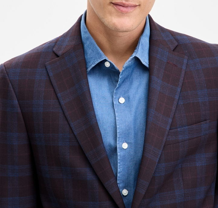 Tommy Hilfiger Men's Modern-Fit Check Sport Coat Size 38S MSRP $295