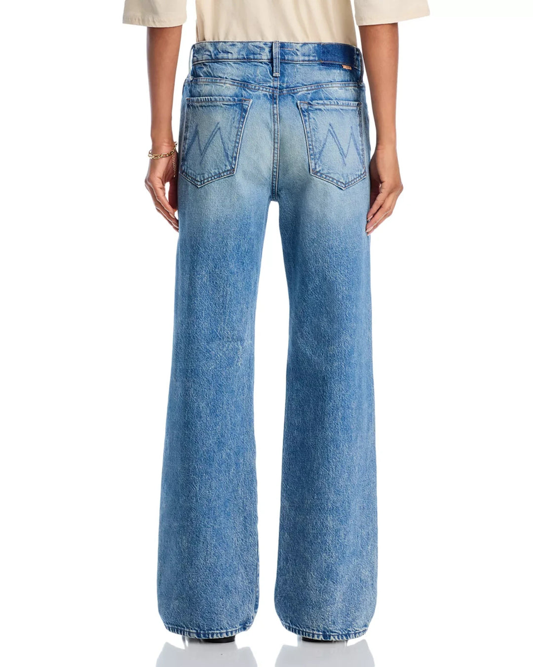 MOTHER The Dodger High Rise Button Sneak Jeans MSRP $278