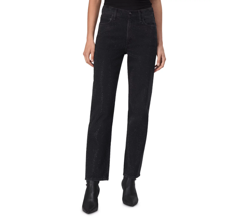 rag & bone Harlow Embellished Straight Leg Ankle Jeans MSRP $378
