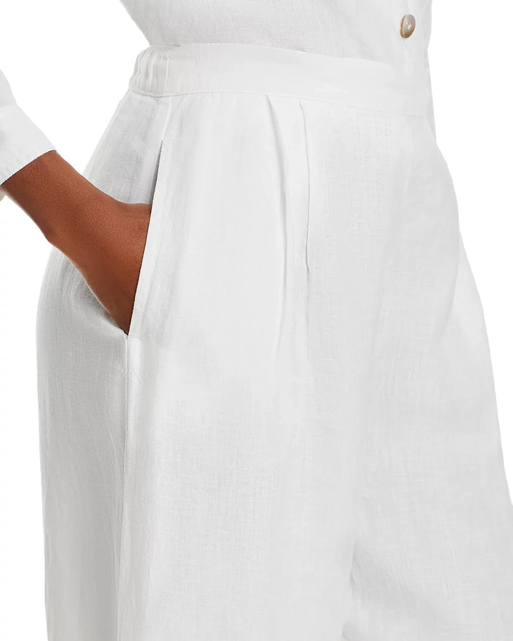 Bella Dahl Pleat Front Linen Palazzo Pants MSRP $174