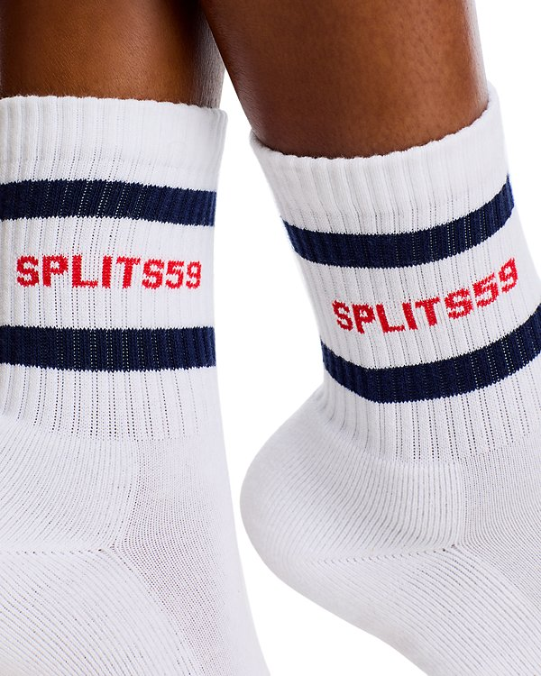 Splits59 Logo Stripe Quarter Socks 2 Pairs