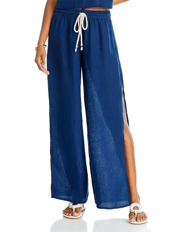 Aqua Swim Linen Swim Cover-up Pants MSRP $98