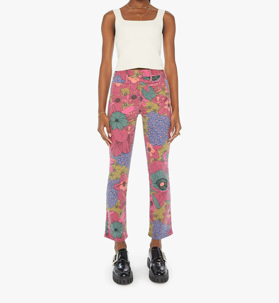 MOTHER the Patch Pocket Psychic Floral Insider Flood Jean MSRP $238