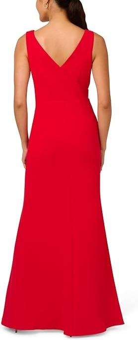 Adrianna Papell Bow-front Crepe Gown