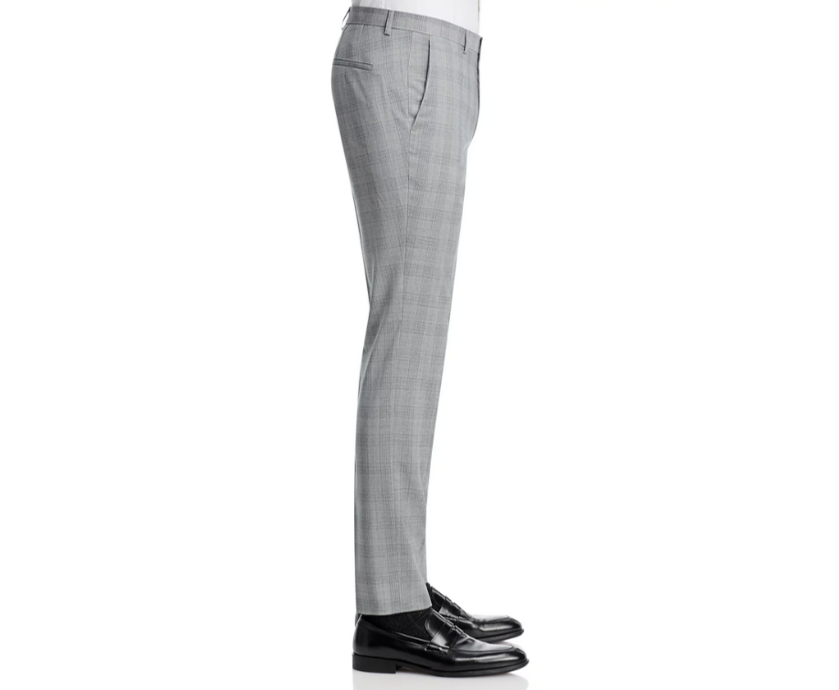 HUGO Hesten Plaid Wool Extra Slim Fit Suit Pants MSRP $198