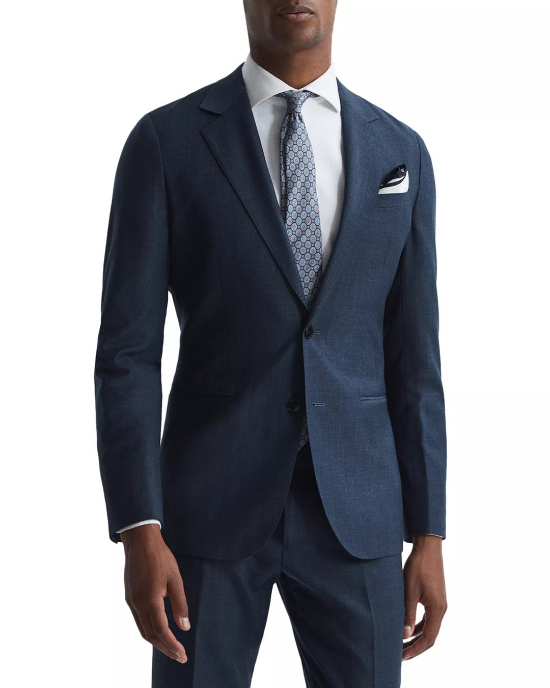 REISS Slim Fit Sharkskin Blazer MSRP $525