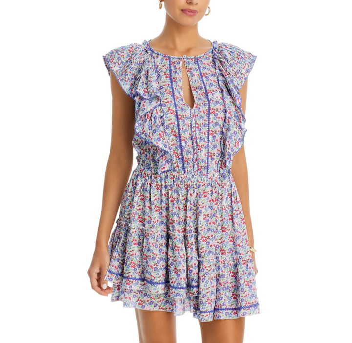 Poupette St. Barth Bambi Mini Dress Swim Cover-Up MSRP $370