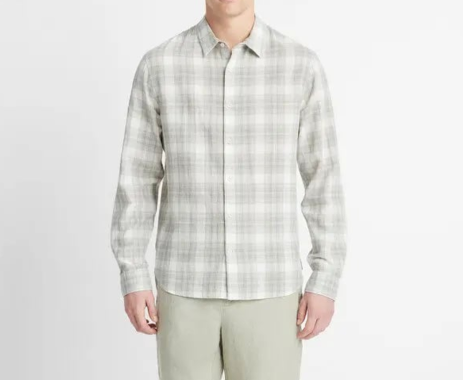 Vince Salton Plaid Shirt MSRP $225