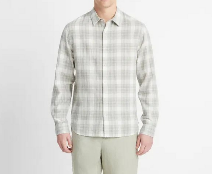 Vince Salton Plaid Shirt MSRP $225