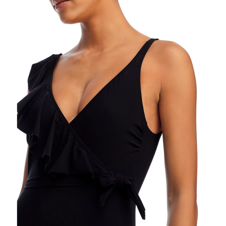 Profile by Gottex Ruffle Wrap Front Tummy Control One Piece Swimsuit MSRP $128