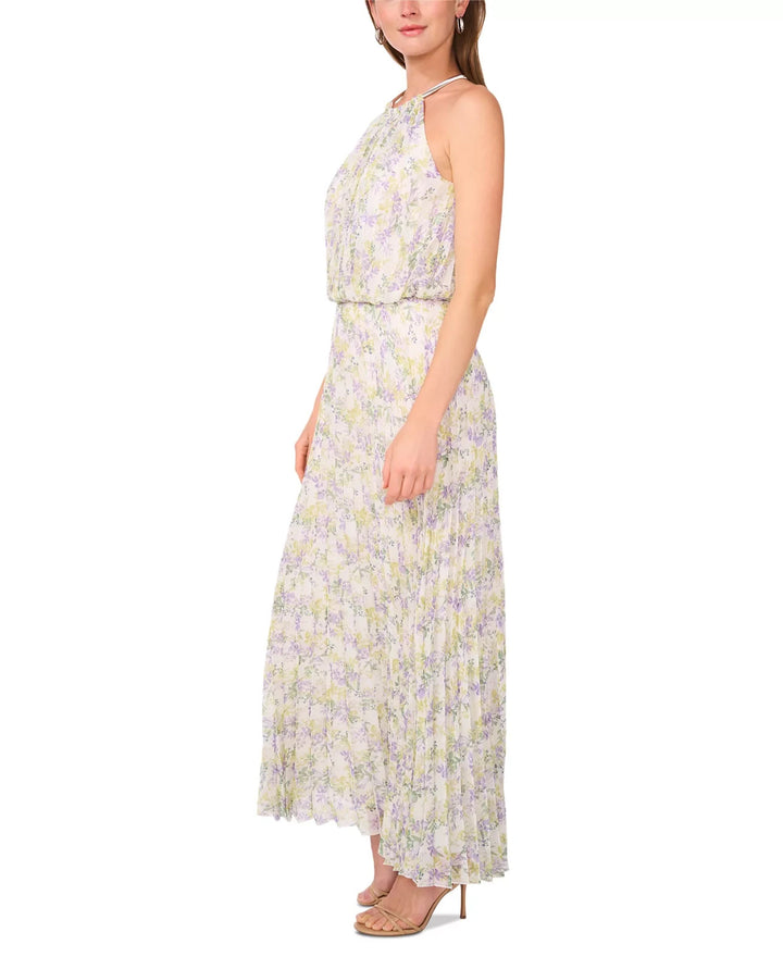 MSK Women's Bloused-Waist Pleated Floral-Print Dress MSRP $129