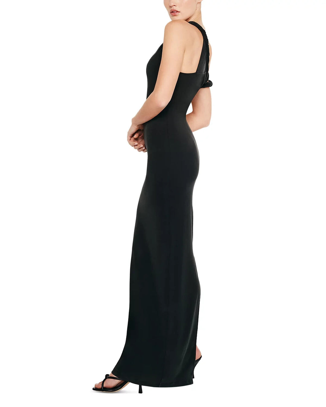 elegant midi dresses for women White Classy midi dress with open neckline Customized / White