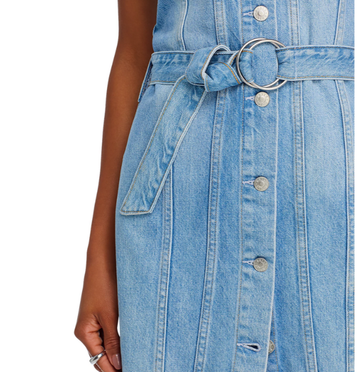 Rails Wilshire Belted Denim Dress MSRP $228