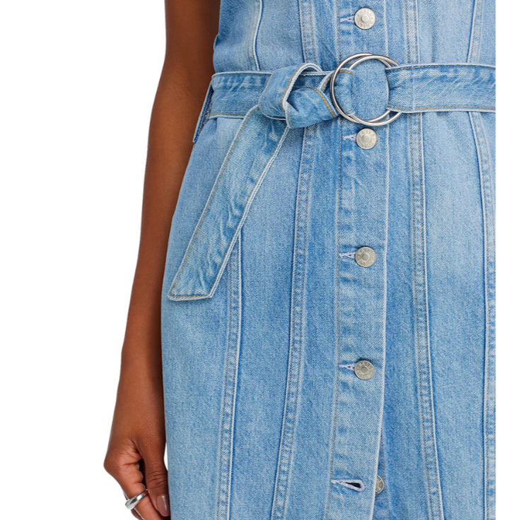 Rails Wilshire Belted Denim Dress MSRP $228