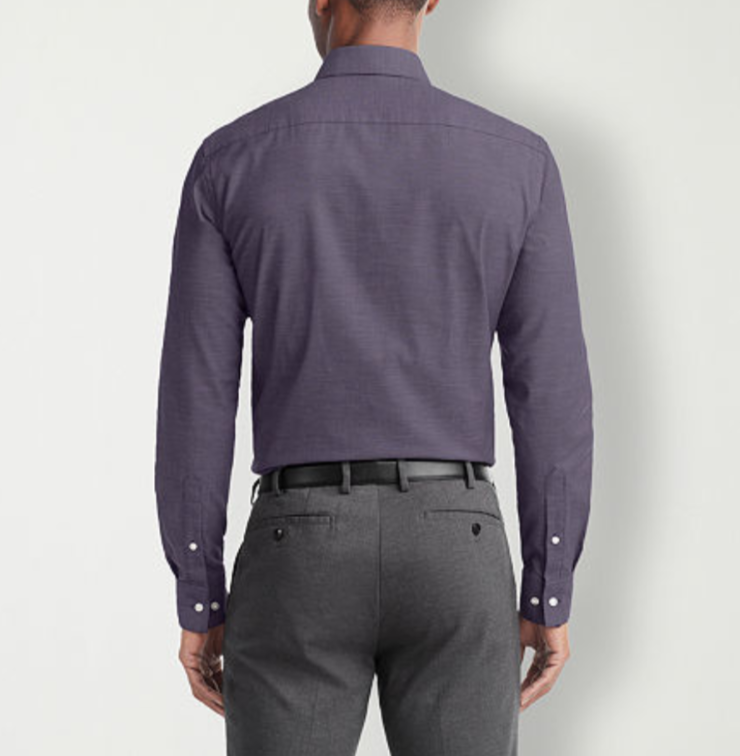 Van Heusen Stain Shield Regular Fit Dress Shirt MSRP $60
