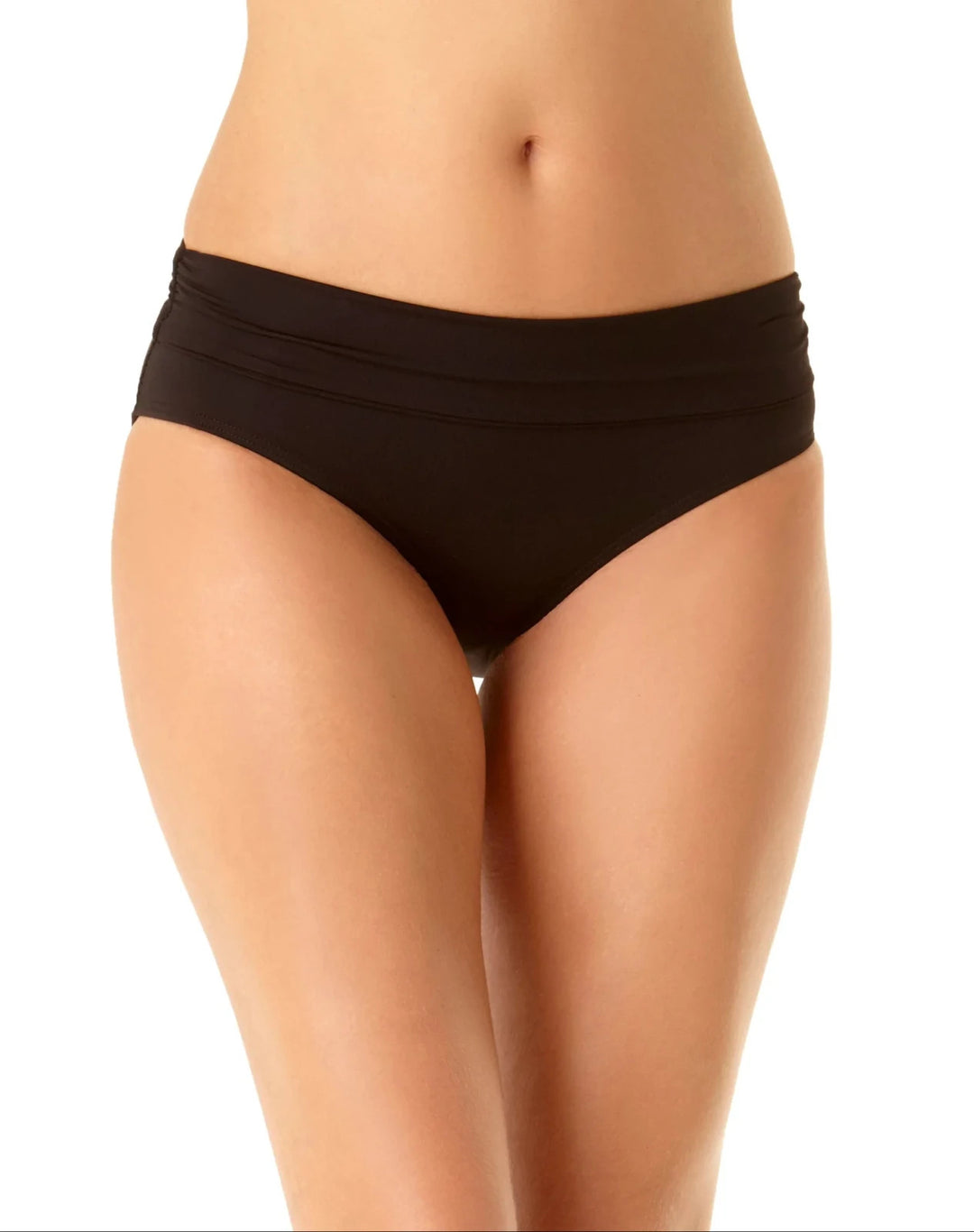 Anne Cole Convertible High Waist Shirred Swim Bottom MSRP $54