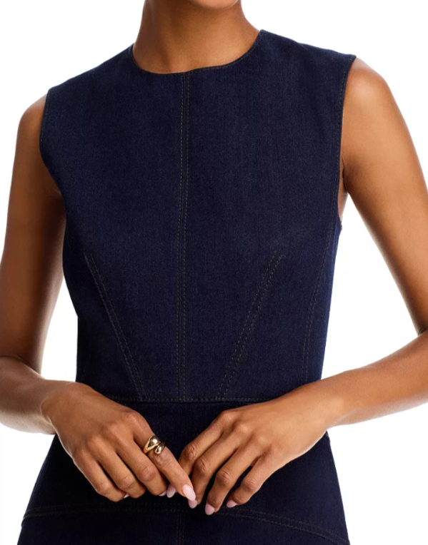 Veronica Beard Karrigan Denim Midi Dress MSRP $548
