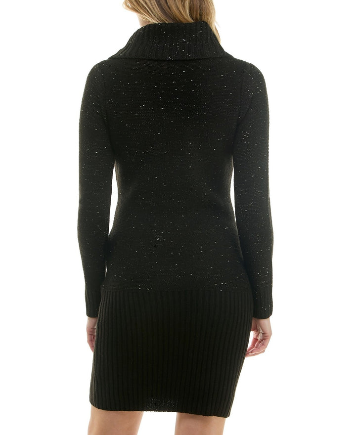 BCX Juniors' Turtle-Neck Button-Detailing Sweater Dress MSRP $49