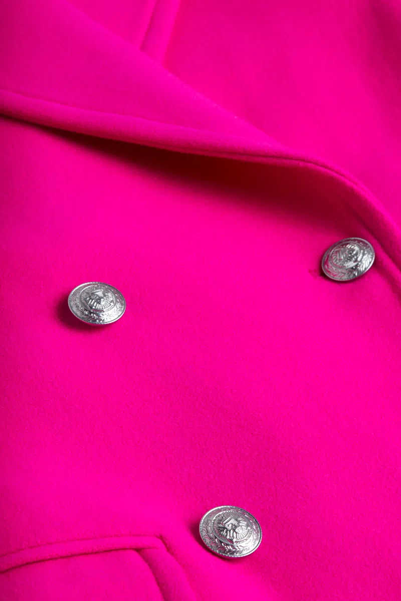 L'AGENCE Olina Coat in Berry Pink MSRP $1295