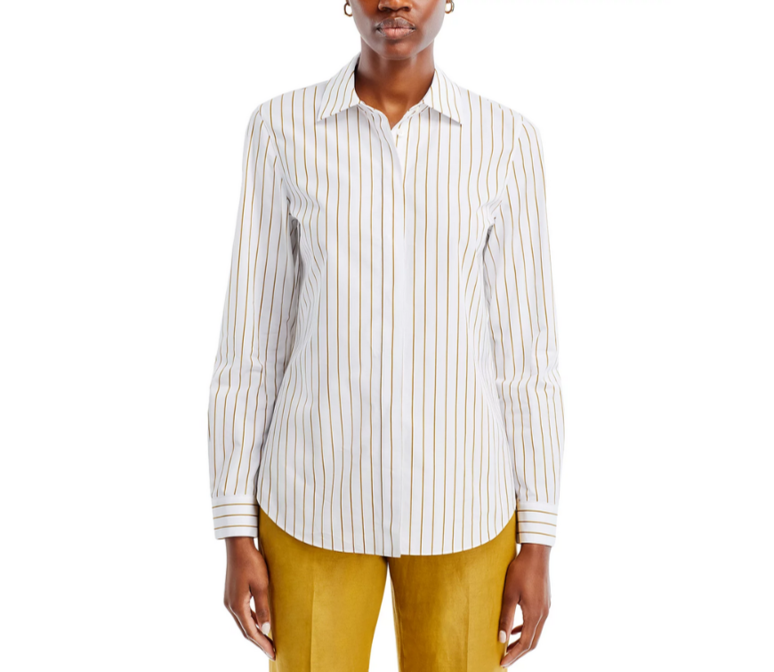 Lafayette 148 New York Hayward Shirt MSRP $598