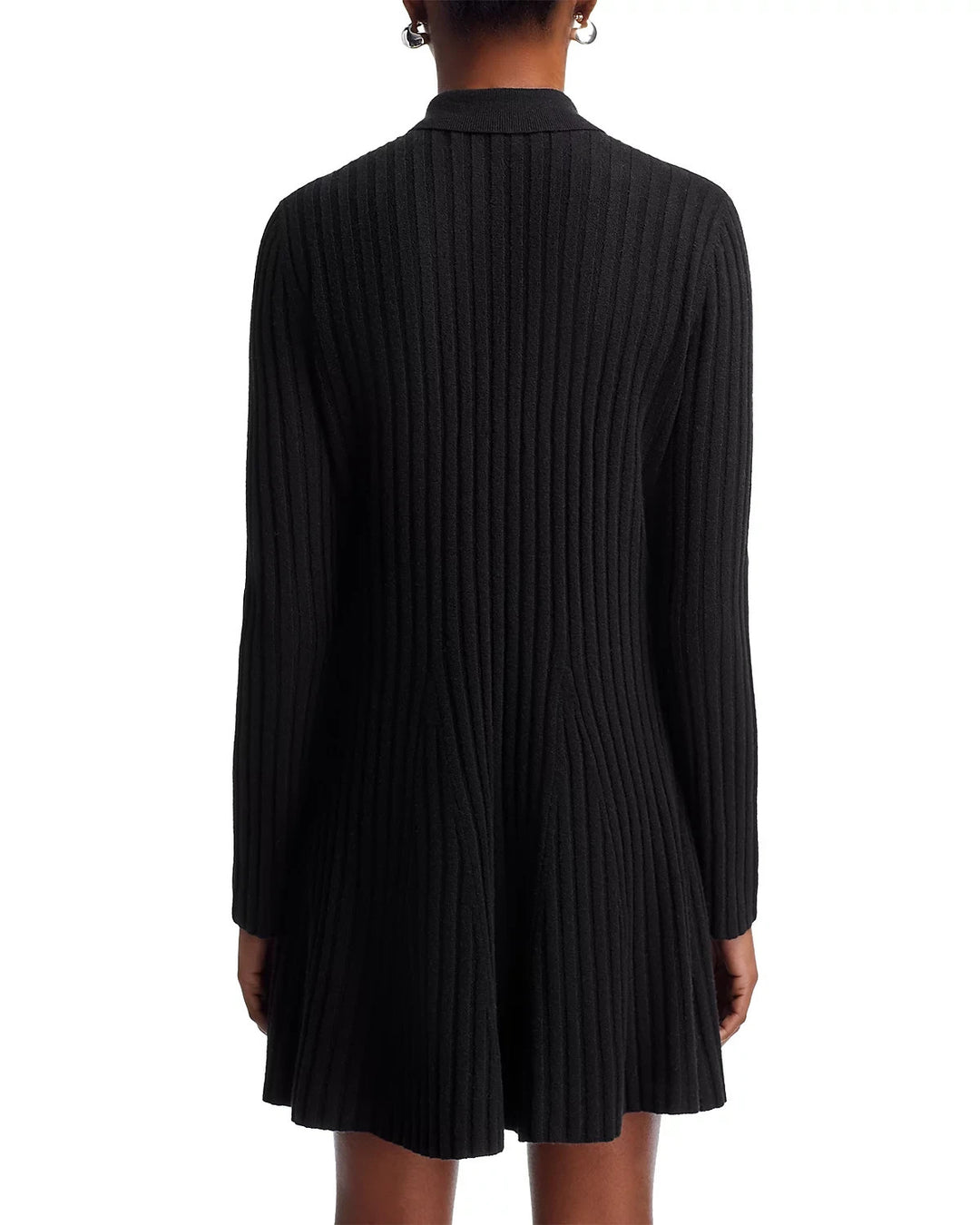 FRENCH CONNECTION Vhari Ribbed Button Up Mini Dress MSRP $118