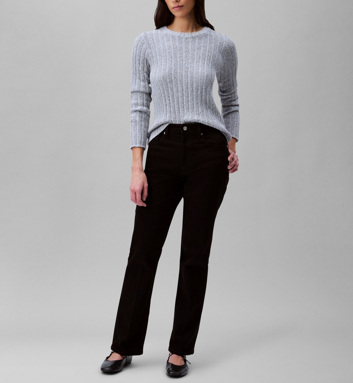 Calvin Klein Women's Ribbed Long-Sleeve Crewneck Sweater MSRP $119