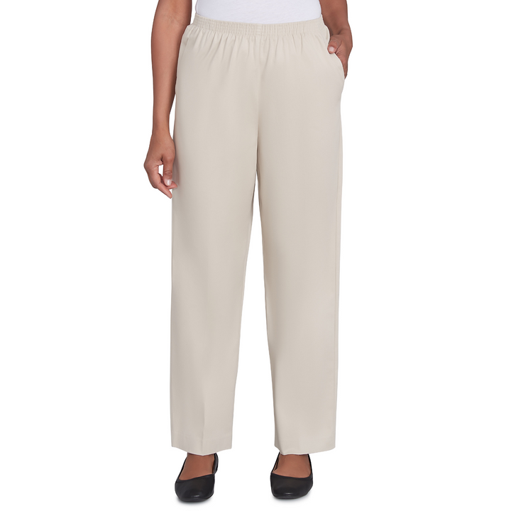 Alfred Dunner Classics Twill Pull-on Pants - Stone MSRP $44.50