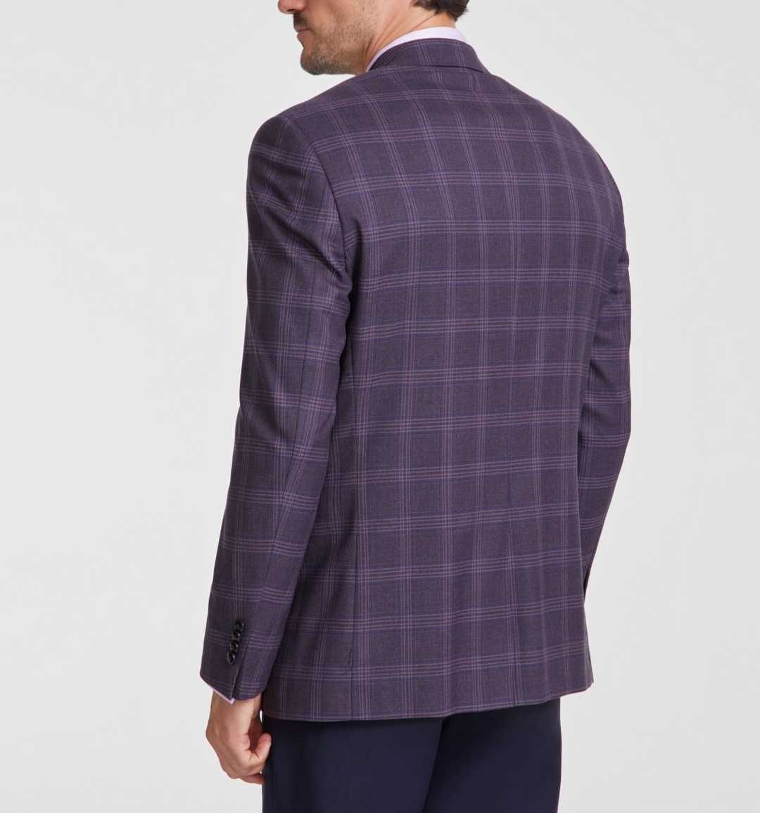Michael Kors Men's Classic-Fit Burgundy Plaid Sport Coat MSRP $295