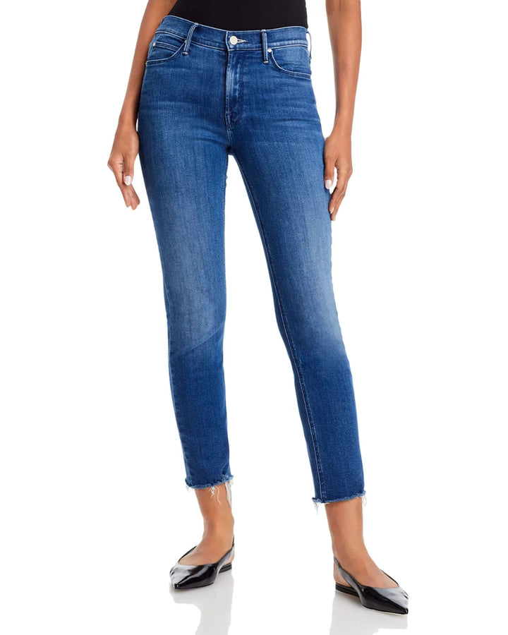 MOTHER The Dazzler Mid Rise Ankle Fray Jeans MSRP $238