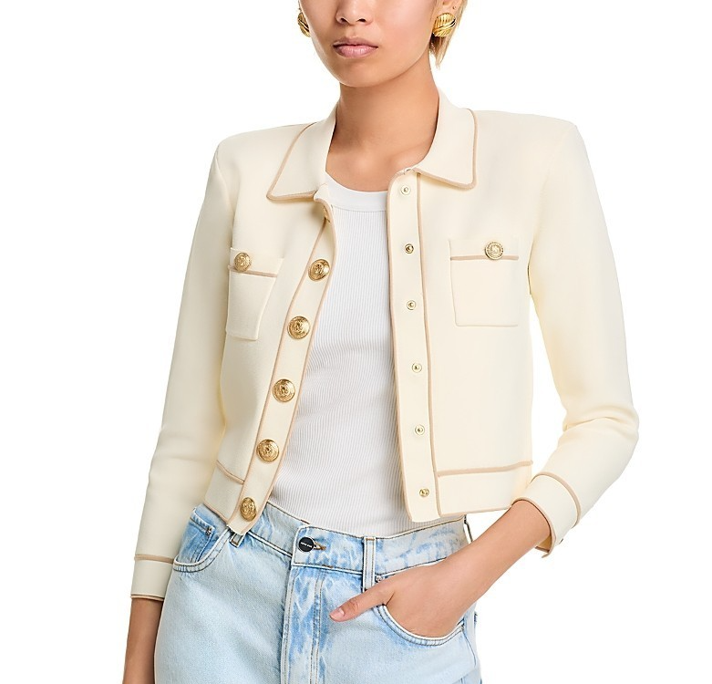 L'Agence Neo Cropped Cardigan MSRP $595