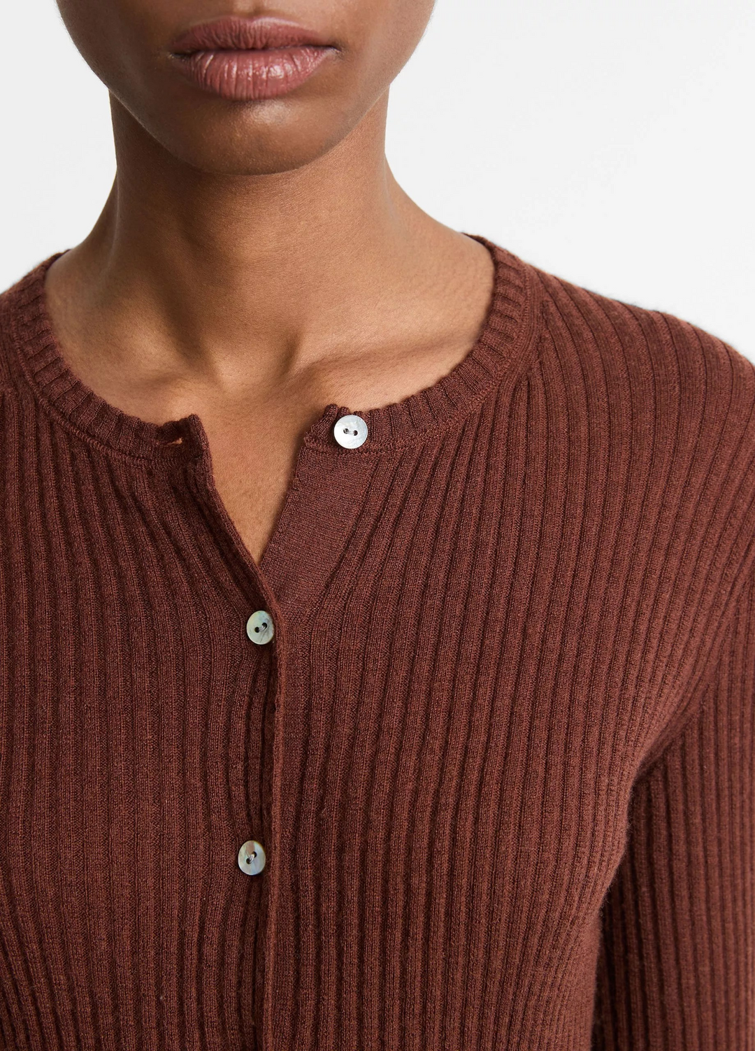 Vince Cashmere & Silk Ribbed Cardigan MSRP $395