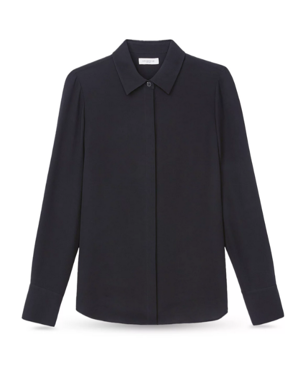 Lafayette 148 New York Scottie Silk Blouse MSRP $698