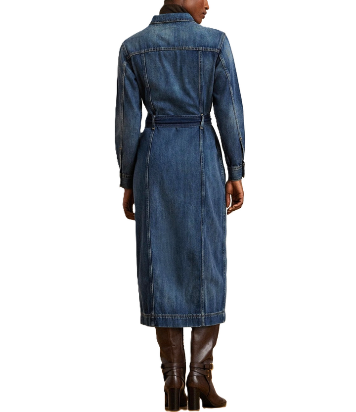 Lauren Ralph Lauren Belted Denim Shirtdress MSRP $245