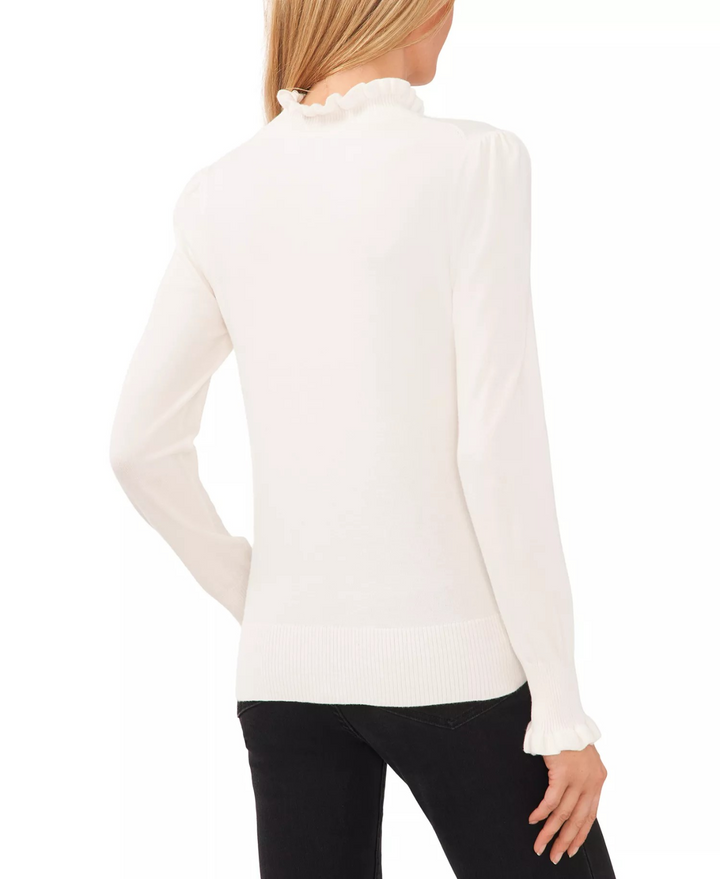 CeCe Women's Mock Neck Long Sleeve Sweater MSRP $69