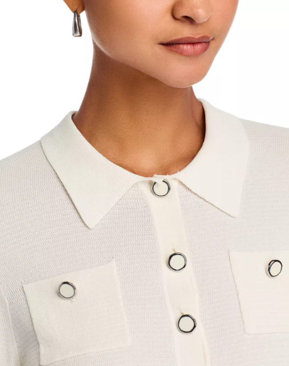 Derek Lam 10 Crosby Pansy Henley Top MSRP $295