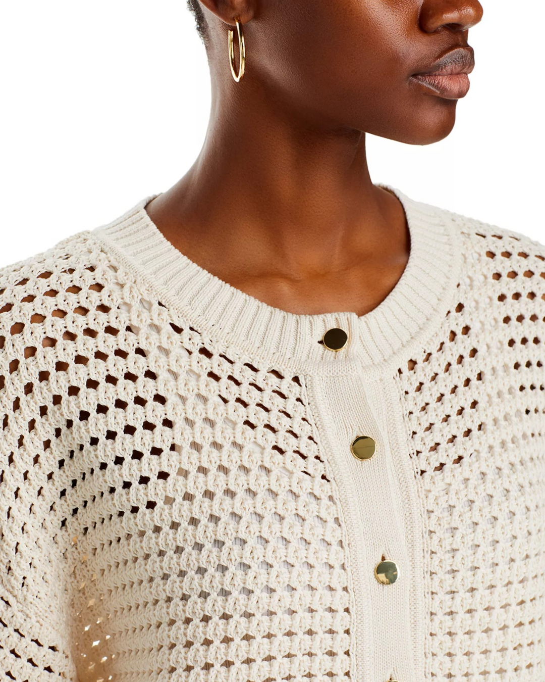 TOCCIN Rachel Fringe Hem Cropped Cardigan MSRP $395
