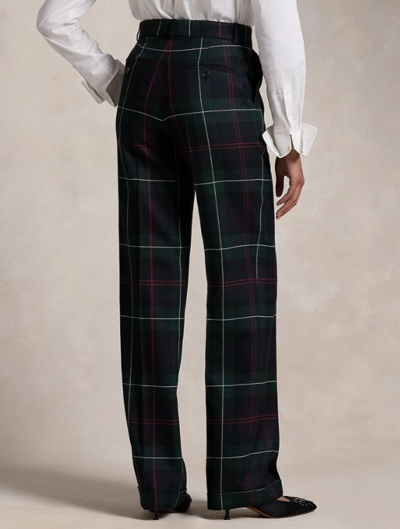 Polo Ralph Lauren Wool Plaid Relaxed Pants MSRP $398