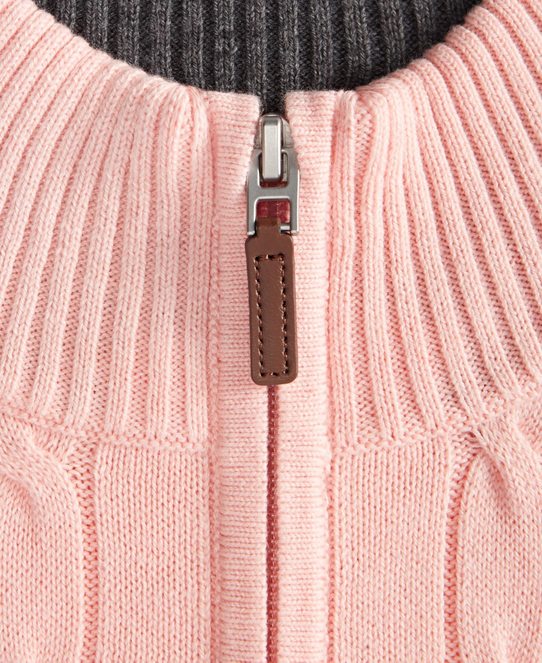 Club Room Men's Cable Knit Quarter-Zip Cotton Sweater MSRP $75