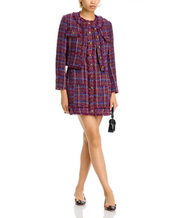 AQUA Tweed Cropped Jacket MSRP $128