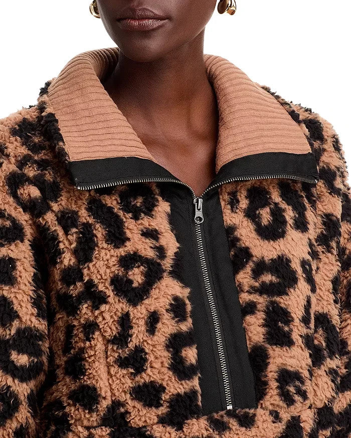 Vintage Havana Leopard Print Sherpa Jacket MSRP $98