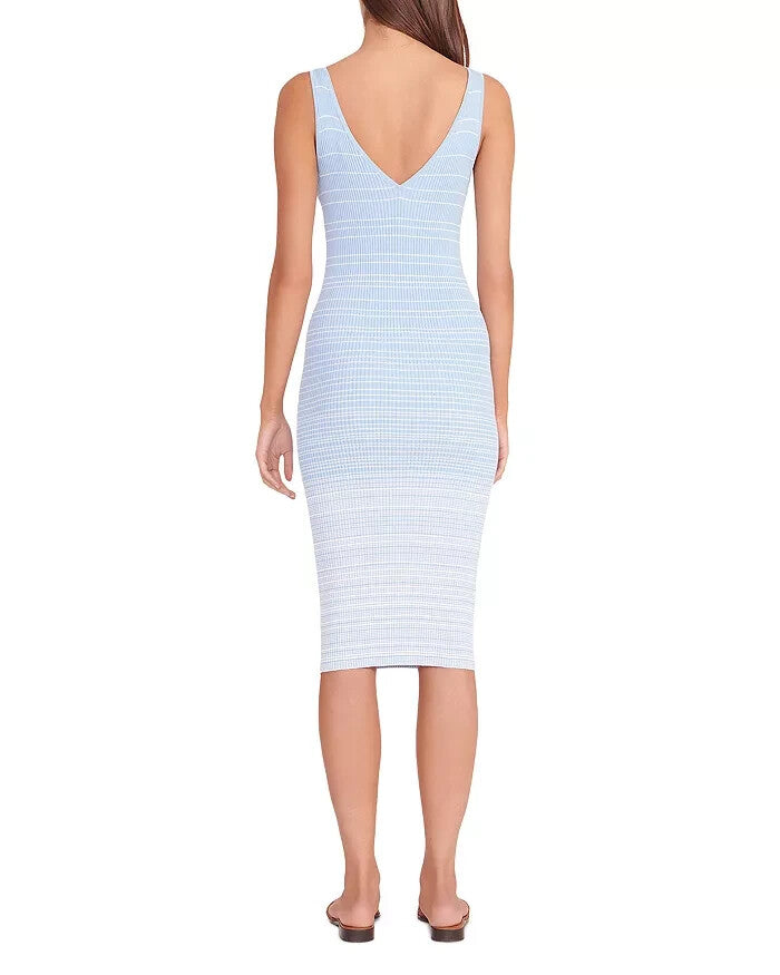 STAUD Dana Rib Knit Midi Dress MSRP $195