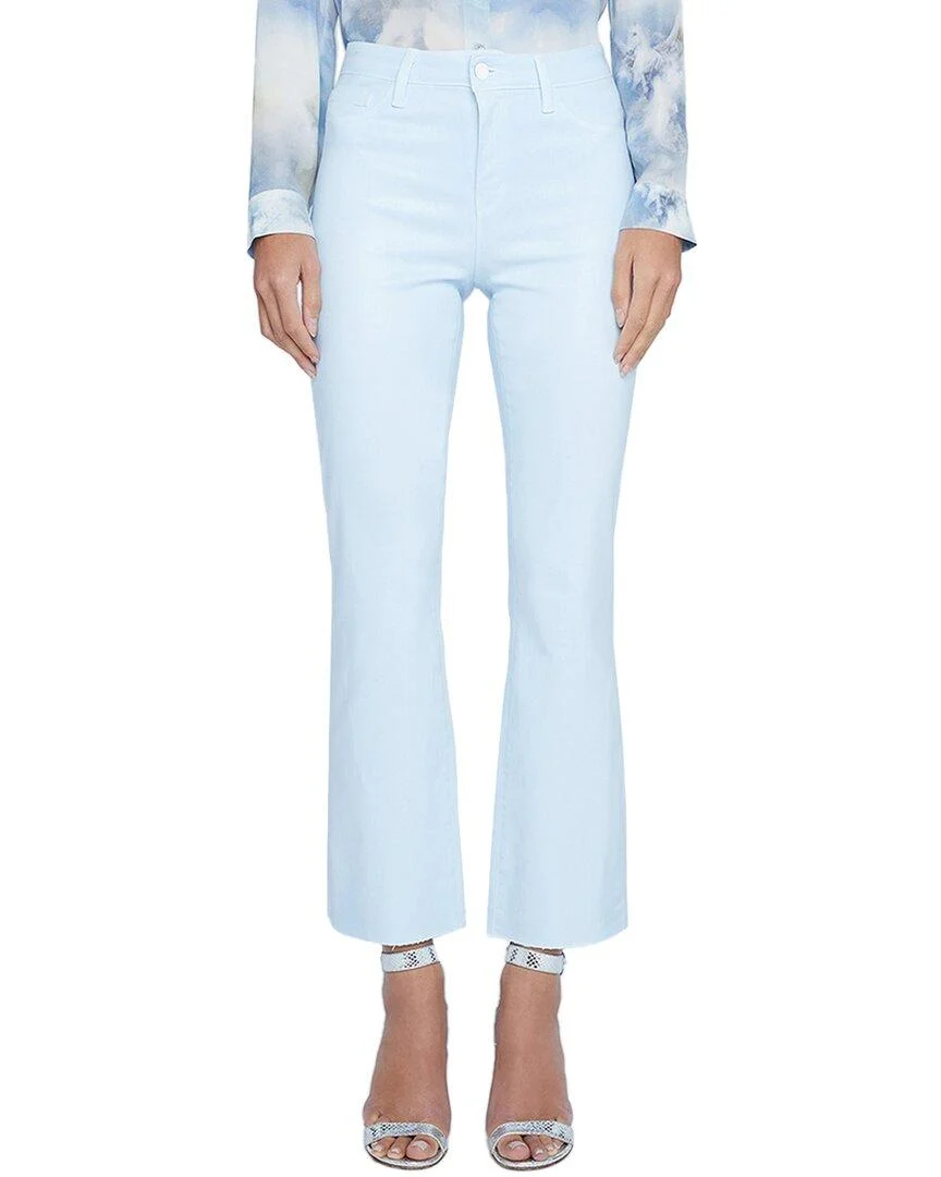 L'AGENCE Kendra Coated Cropped Flare Jean MSRP $285