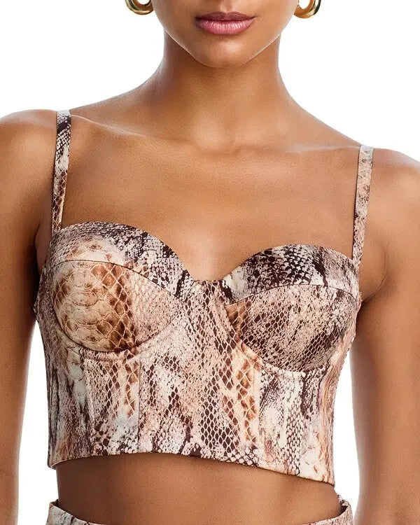 L'Agence Sonya Silk Bustier MSRP $265