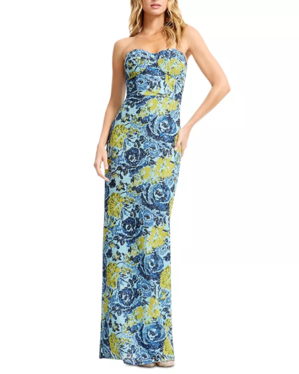 Dress the Population Strapless Sweetheart Gown MSRP $428