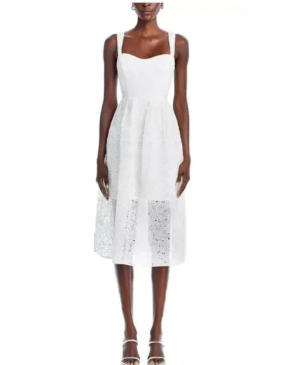 FRENCH CONNECTION Sleeveless Lace Midi Dress MSRP $198