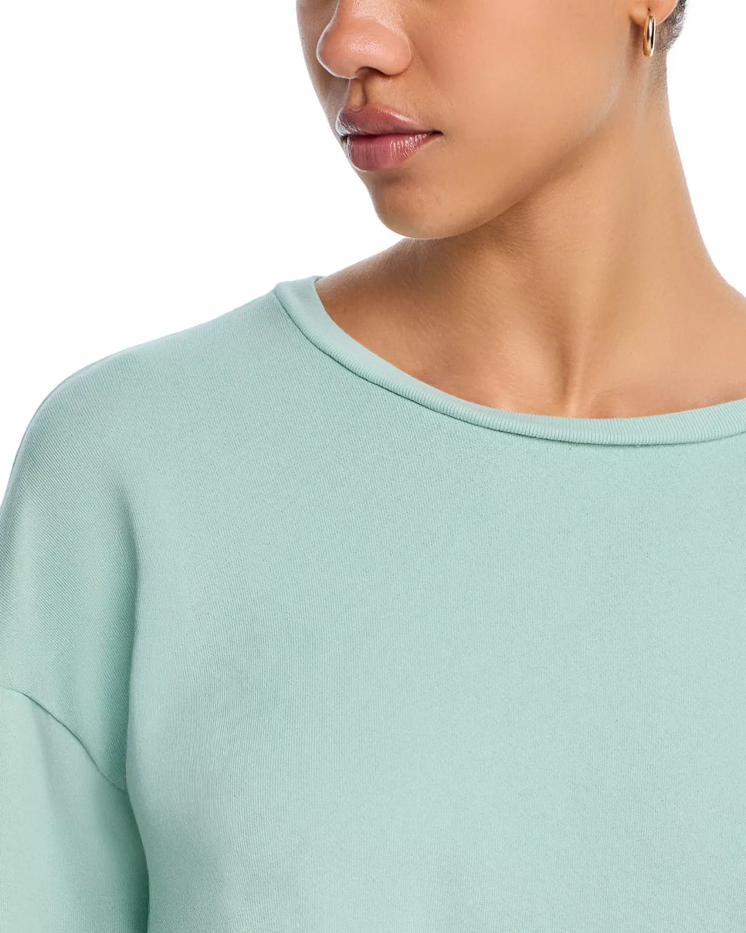 Aqua Tessa Raw Hem Pullover Sweatshirt MSRP $88
