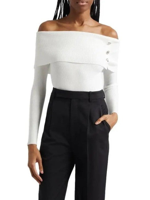 Elie Tahari the Imani Foldover Sweater MSRP $225