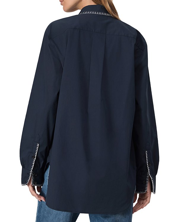 rag & bone Maxine Blanket Stitch Shirt MSRP $228