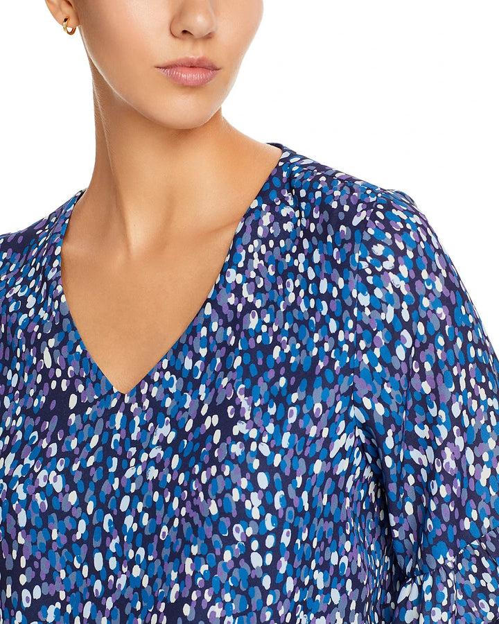KOKO + MASON Printed Balloon Sleeve Top MSRP $88